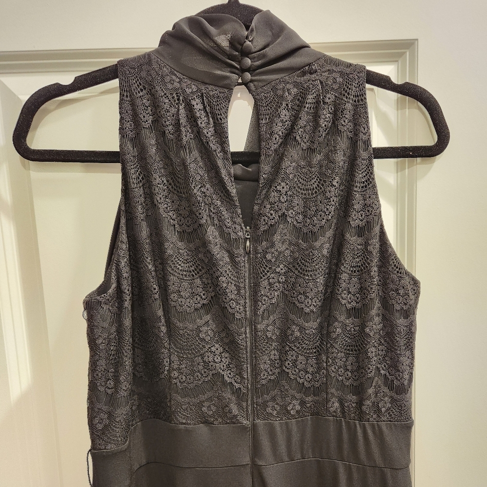 White House Black Market black cut in lace bodice jumpsuit size 8 - Picture 9 of 11